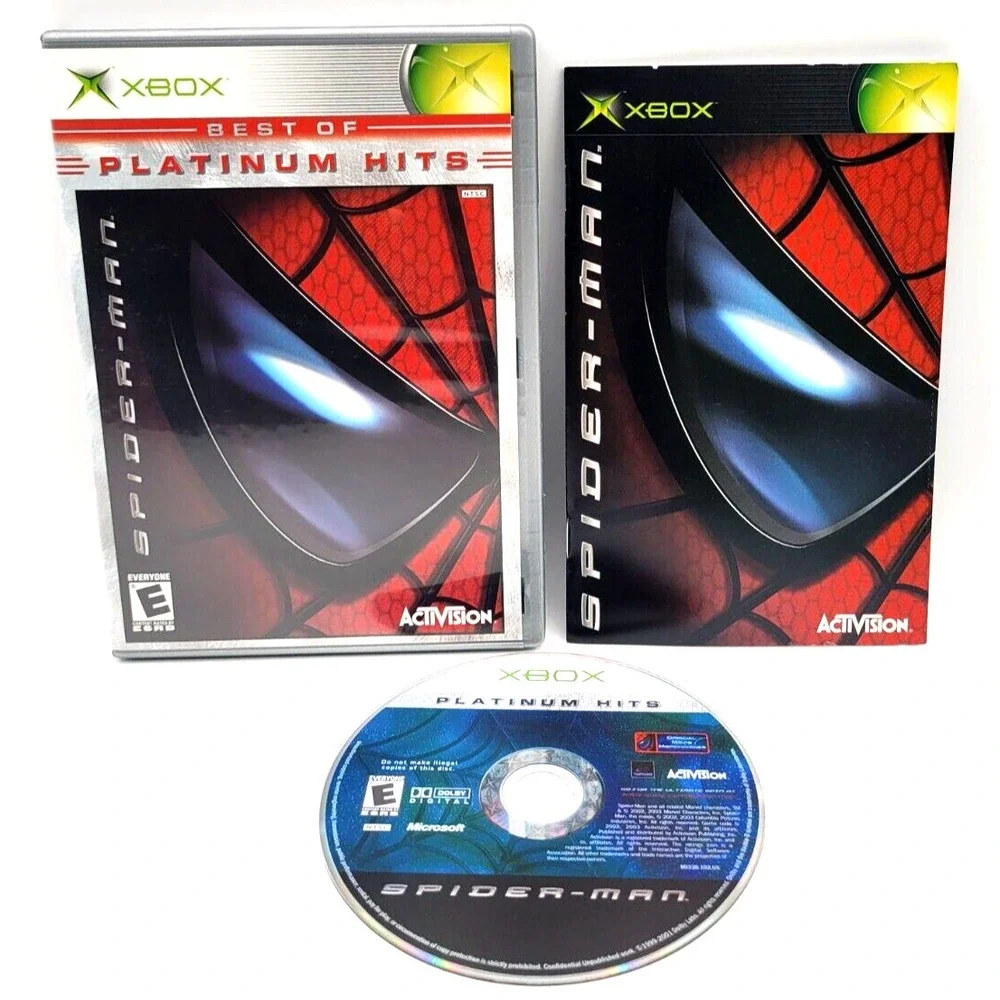 SPIDER-MAN BEST OF PLATINUM HITS XBOX GAME CIB COMPLETE‎ IN BOX